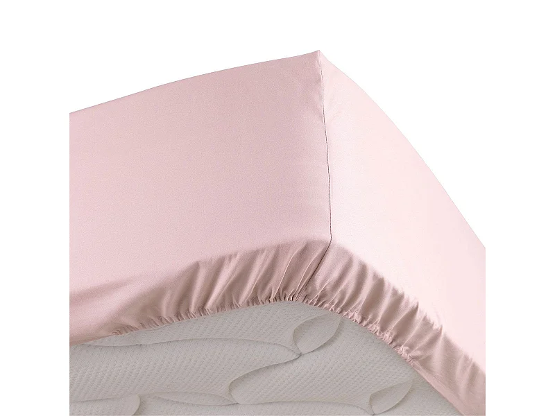 Drap Housse "Percaline" 140x190cm Rose