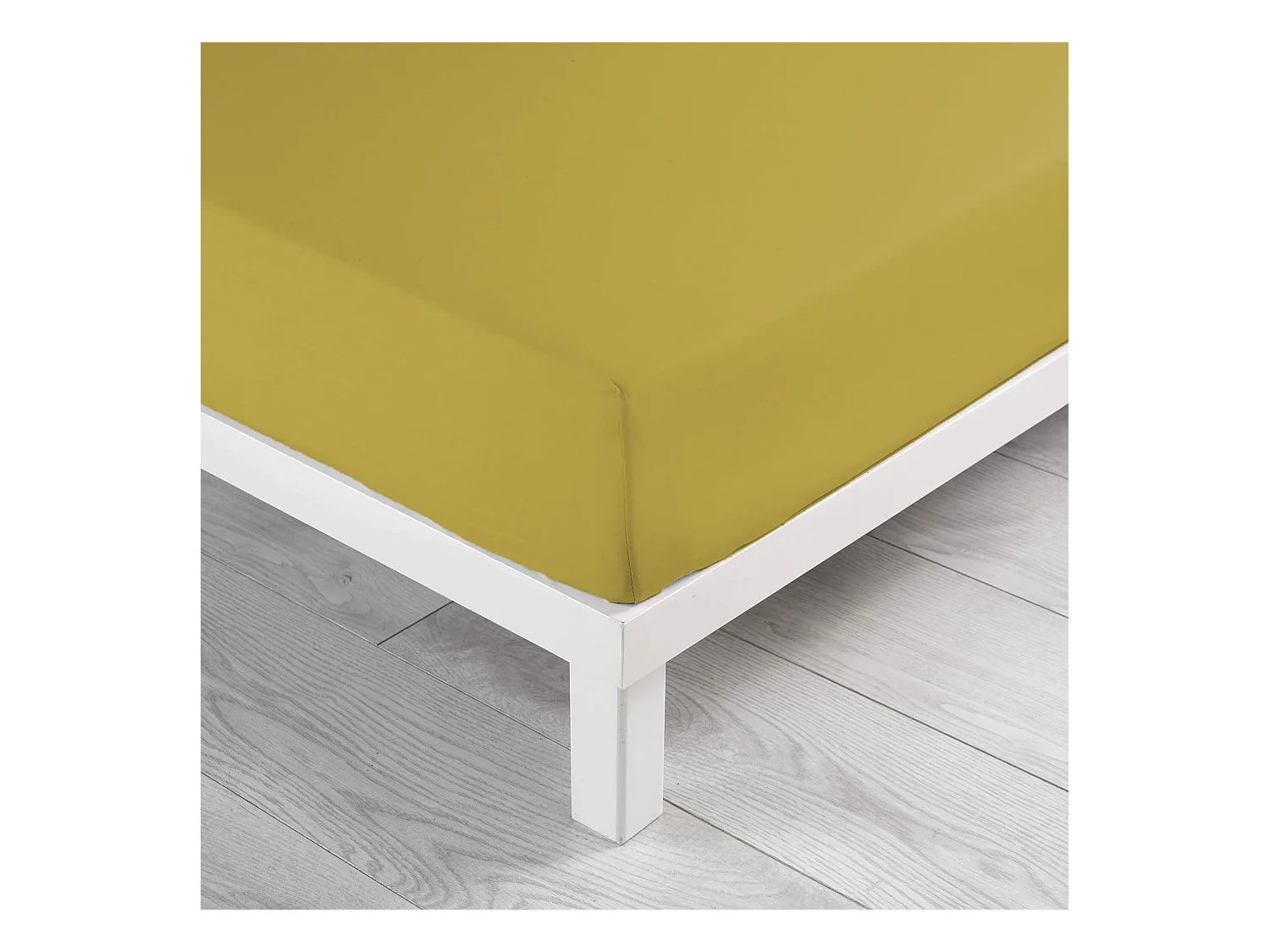 Drap Housse en Coton "Linette" 140x190cm Jaune