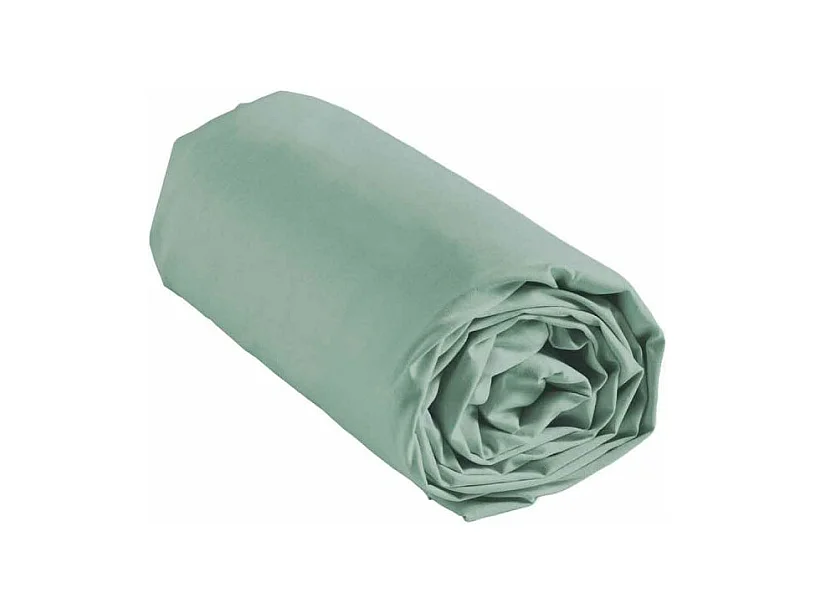Drap Housse en Coton "Biolina" 90x190cm Sauge