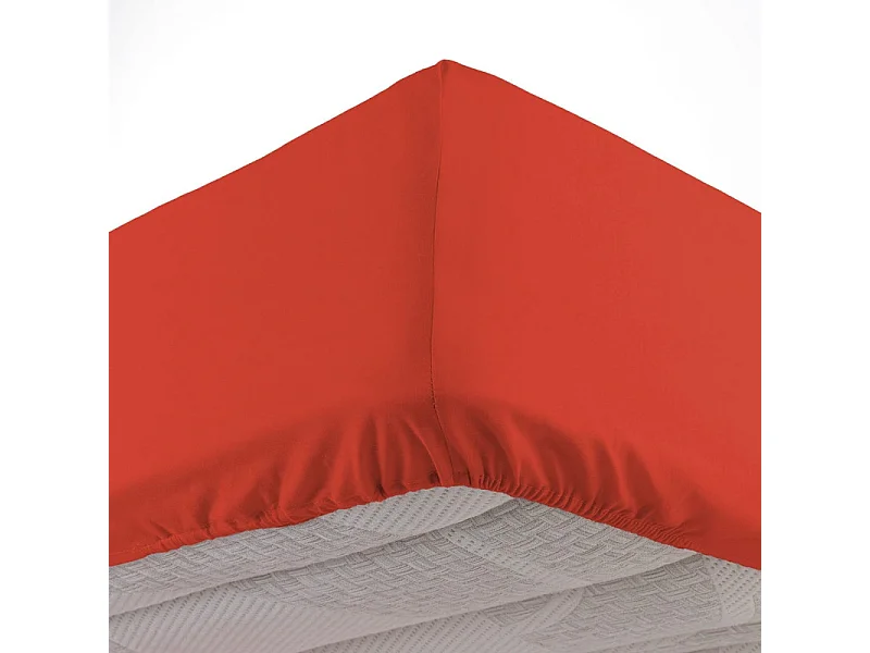 Drap Housse "Lina" 180x200cm Paprika