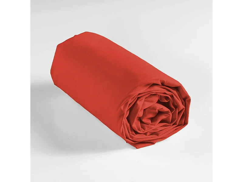 Drap Housse "Lina" 180x200cm Paprika
