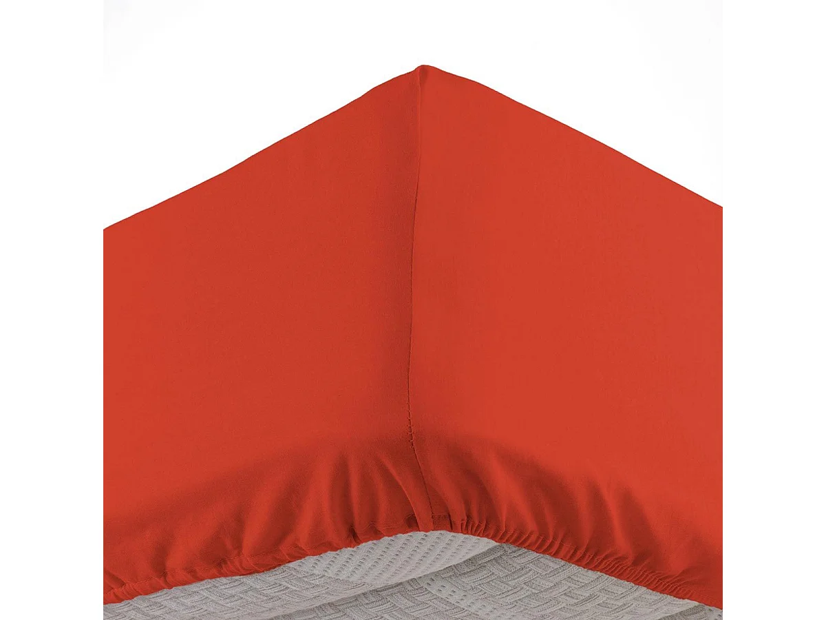 Drap Housse "Lina" 180x200cm Paprika