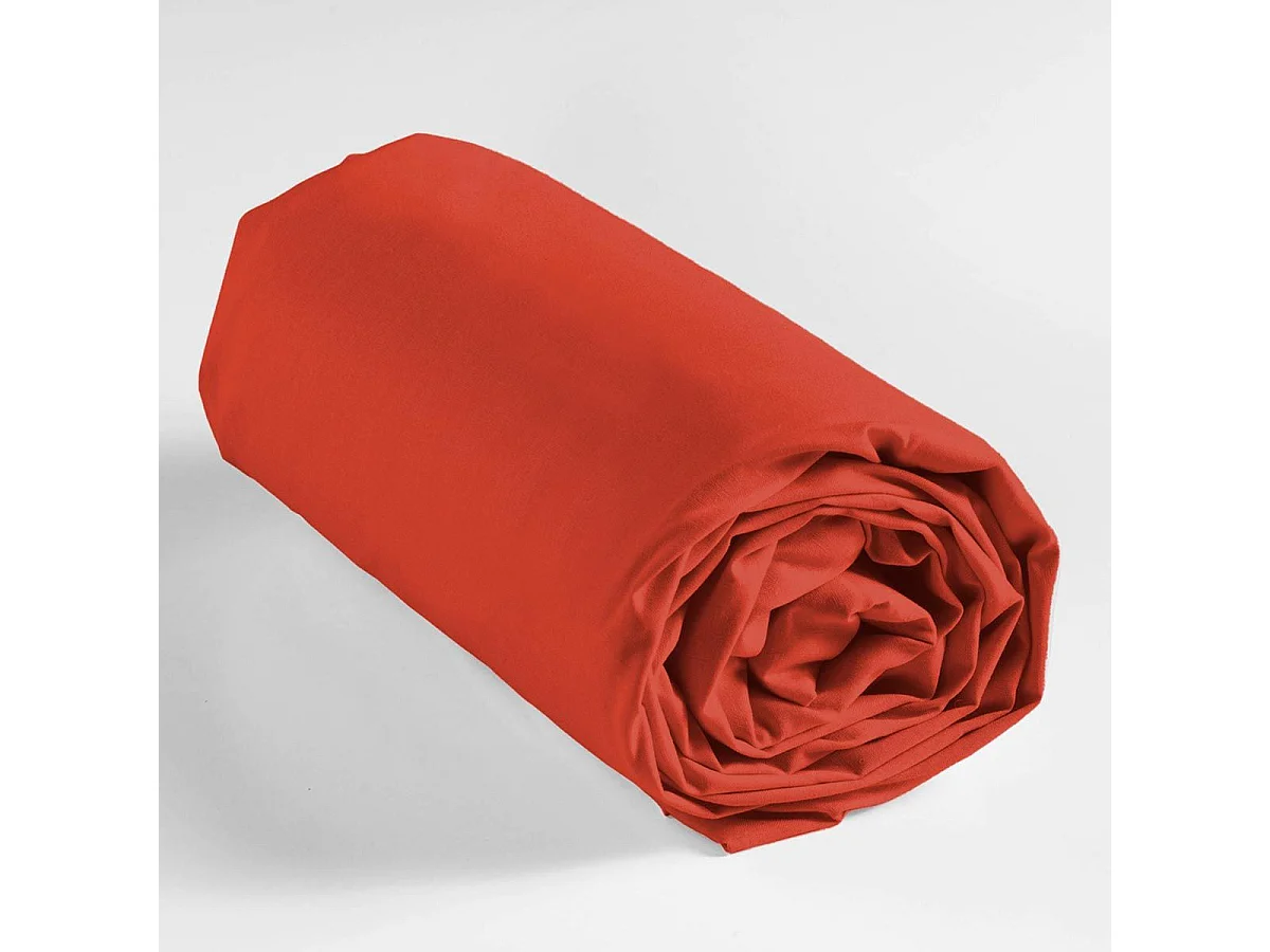 Drap Housse "Lina" 180x200cm Paprika