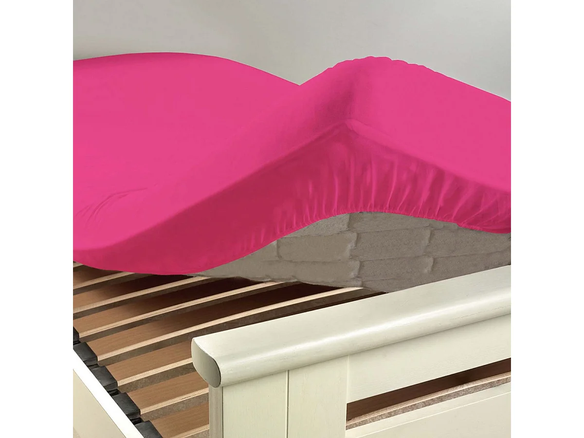 Drap Housse "Lina" 180x200cm Bois de Rose