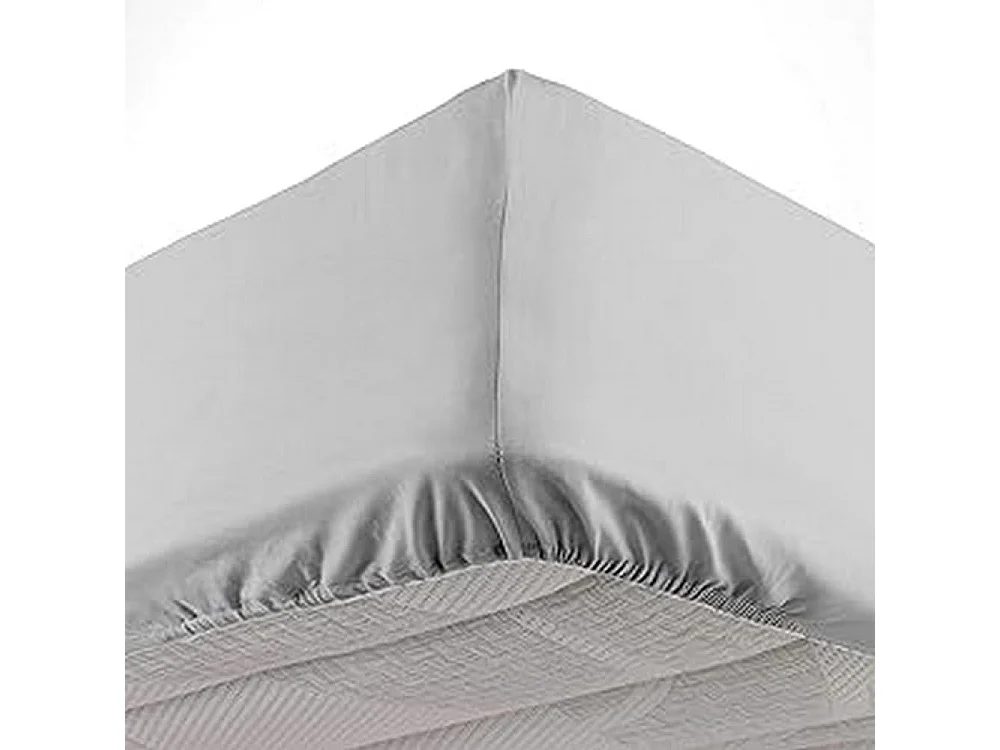 Drap Housse Microfibre "Oscar" 140x190cm Gris Clair