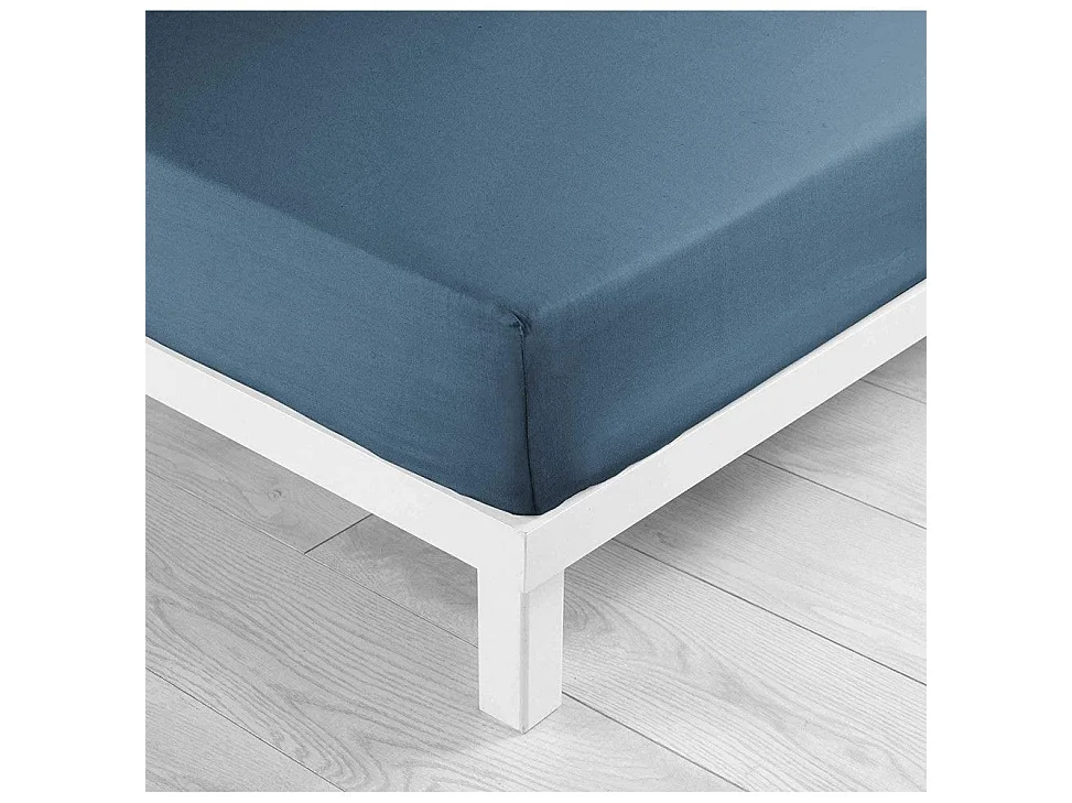 Drap Housse "Lina" 90x190cm Bleu Nuit