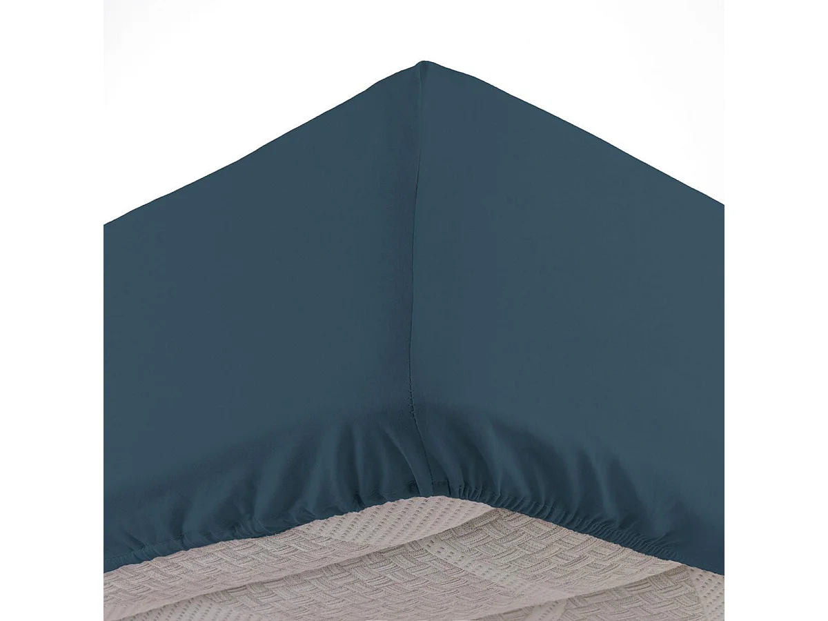 Drap Housse "Lina" 90x190cm Bleu Nuit