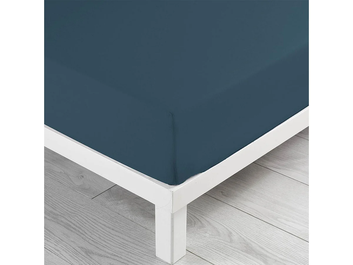 Drap Housse "Lina" 90x190cm Bleu Nuit
