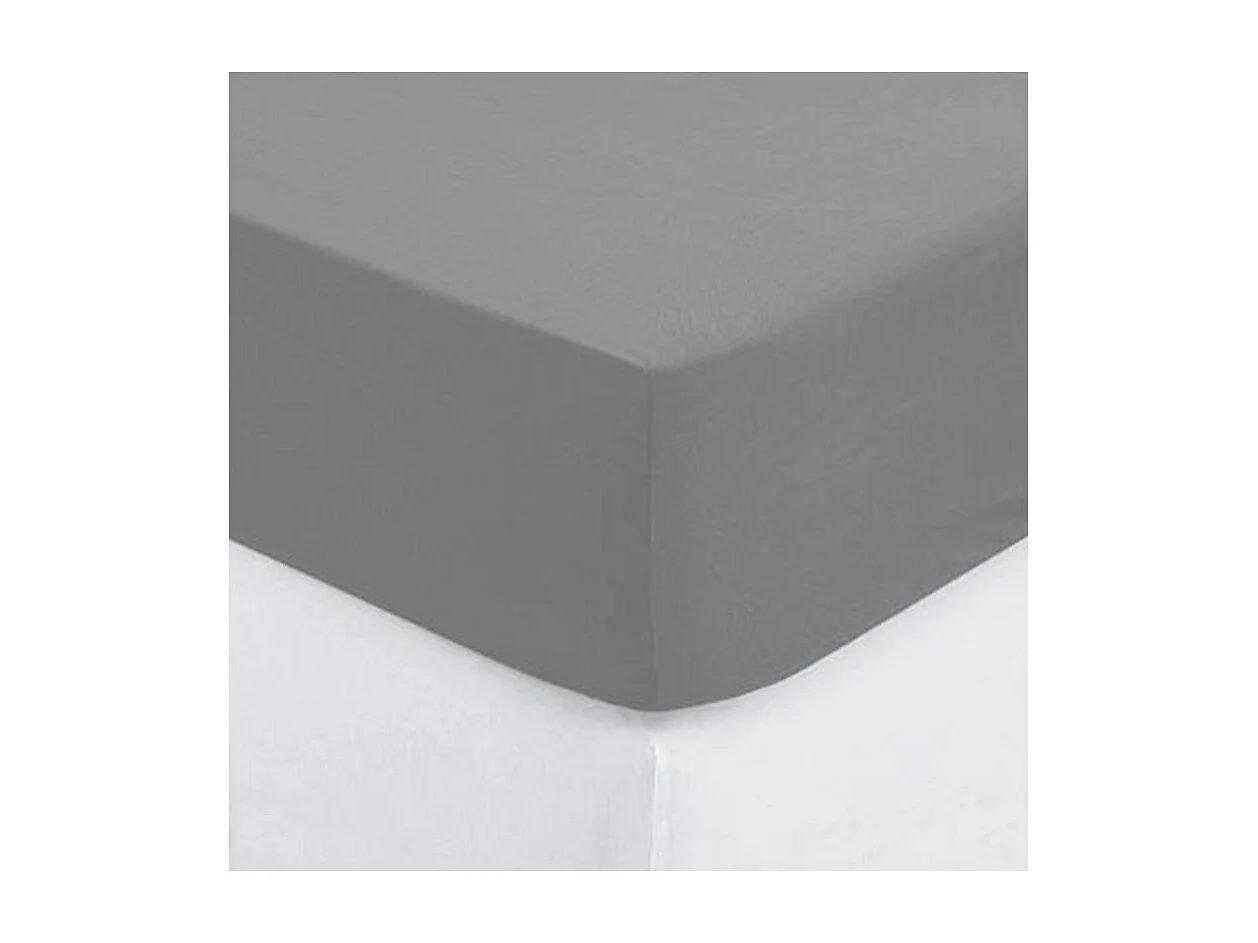Drap Housse "Intérieur" 90x190cm Gris