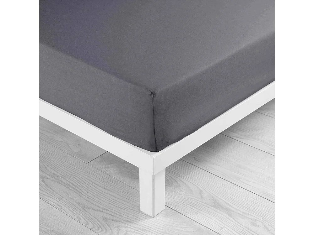 Drap Housse Microfibre "Oscar" 140x190cm Anthracite