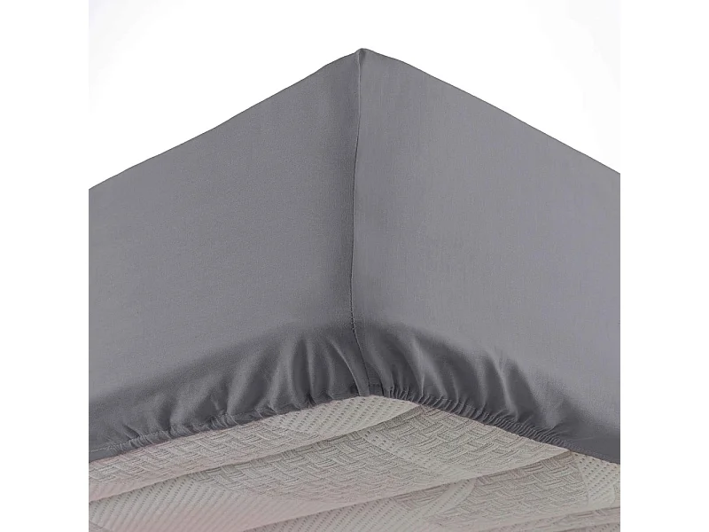 Drap Housse Microfibre "Oscar" 140x190cm Anthracite