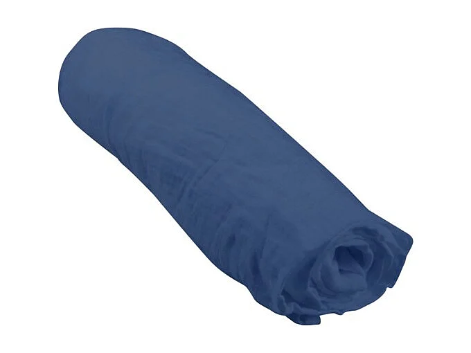 Drap Housse Bébé "Extensible" 70x140cm Bleu Foncé