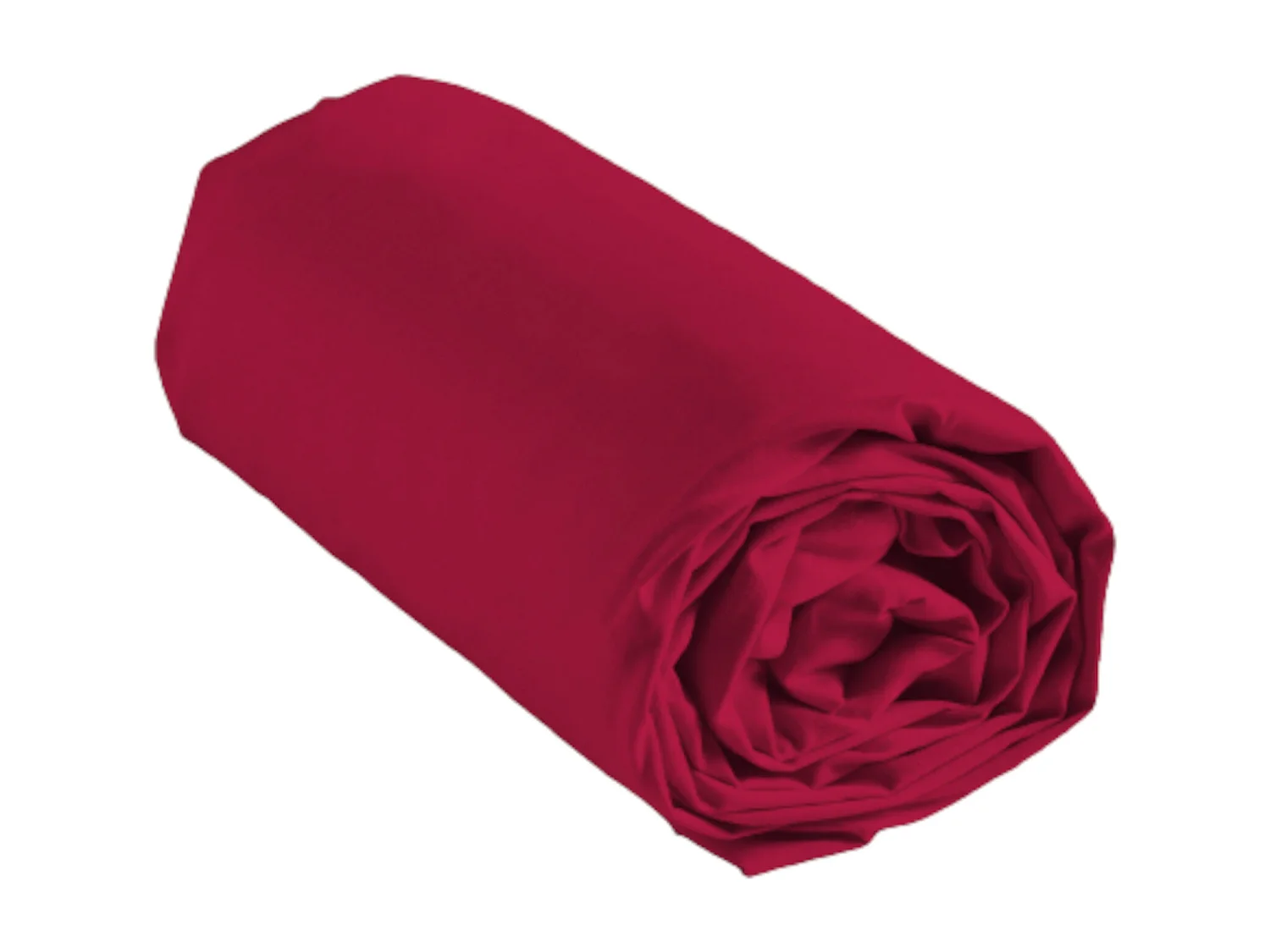 Drap Housse en Coton "Biolina" 90x190cm Bordeaux