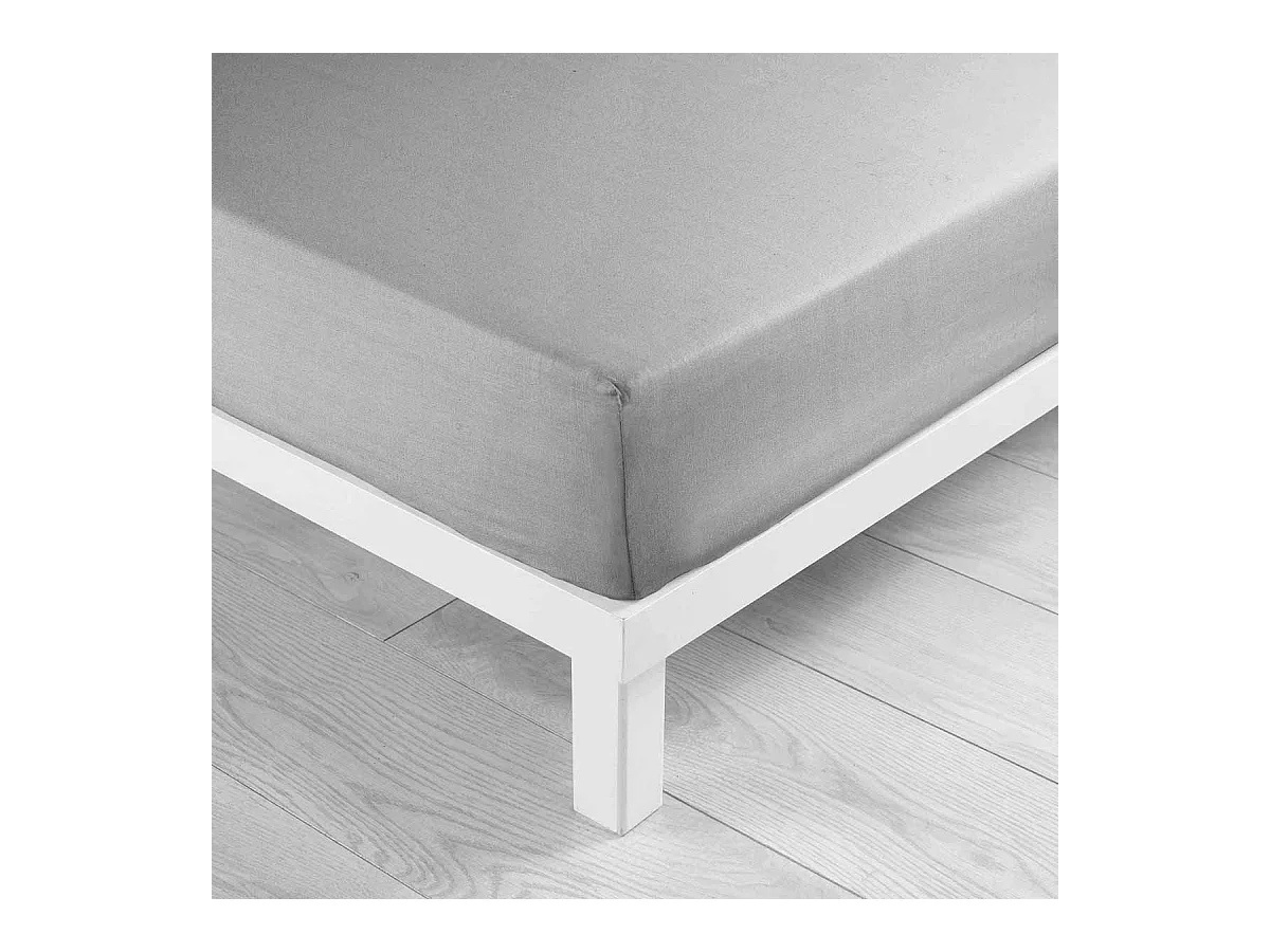 Drap Housse Microfibre "Oscar" 90x190cm Gris Clair