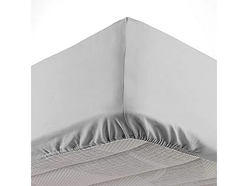 Drap Housse Microfibre "Oscar" 90x190cm Gris Clair