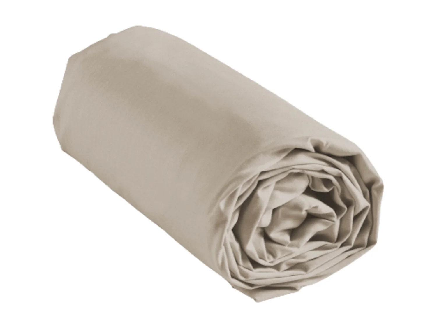 Drap Housse en Coton "Biolina" 140x190cm Taupe