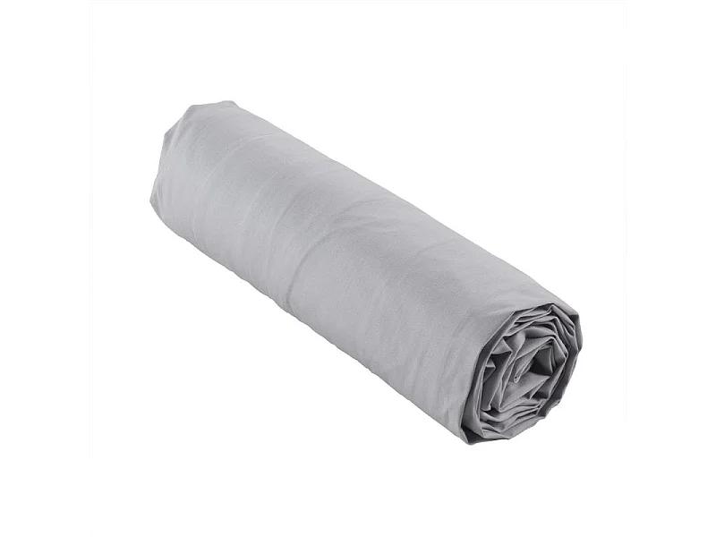 Drap Housse "Percaline" 180x200cm Gris