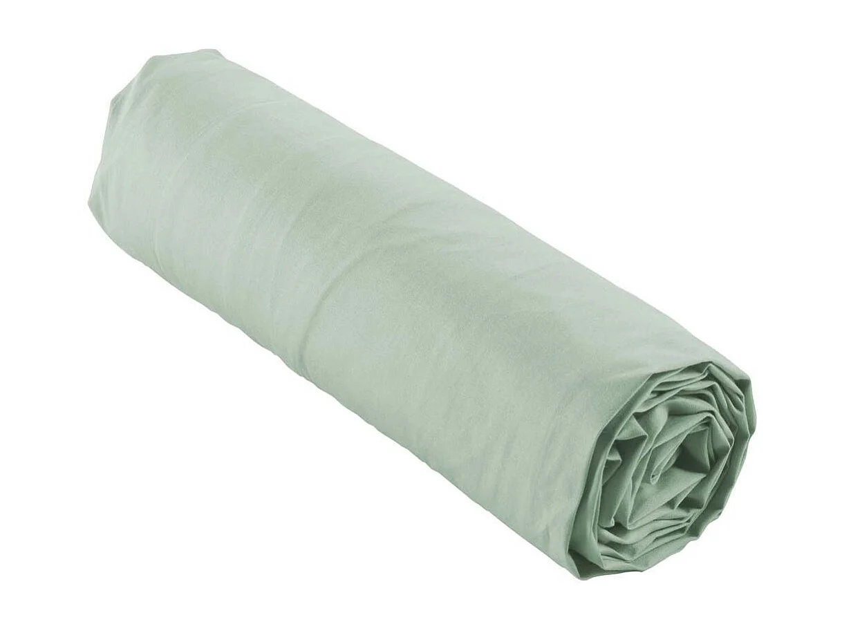 Drap Housse "Percaline" 180x200cm Sauge