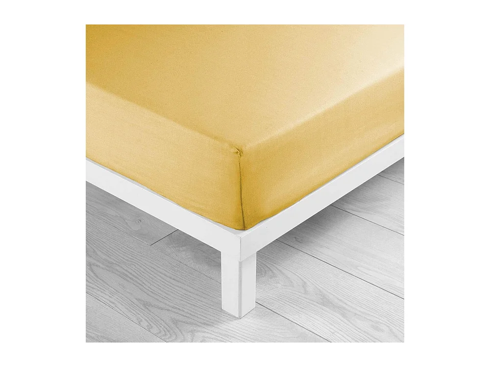 Drap Housse Microfibre "Oscar" 90x190cm Miel