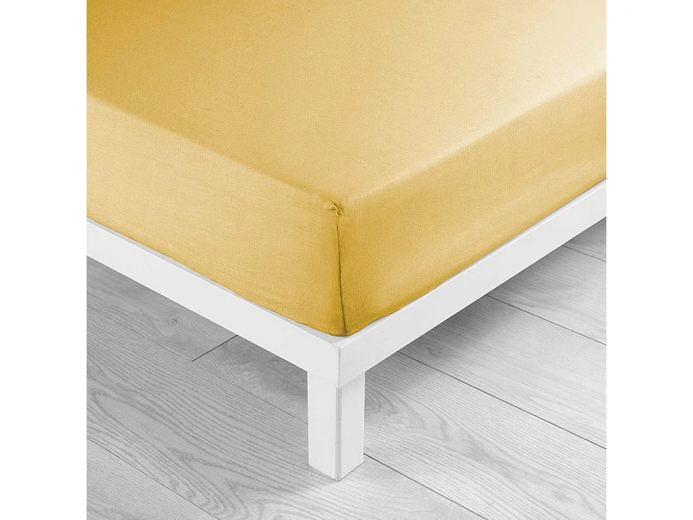 Drap Housse Microfibre "Oscar" 90x190cm Miel