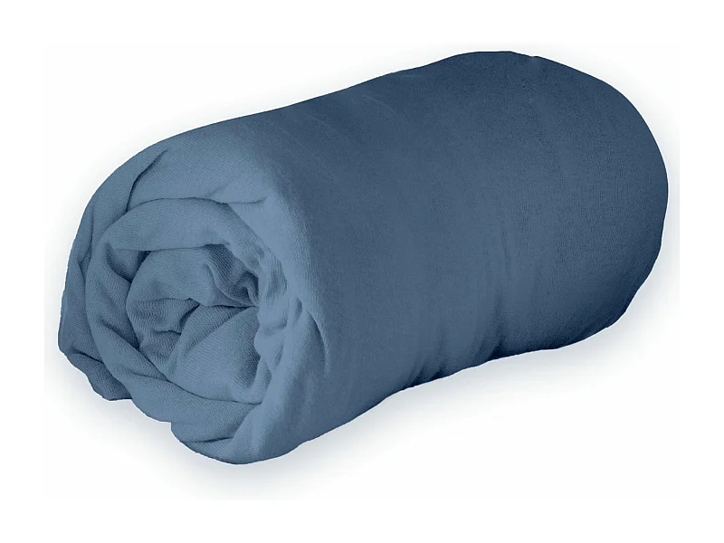 Drap Housse "Jersy" 160x200cm Bleu Nuit