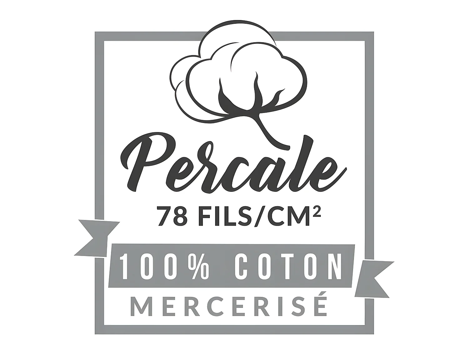 Drap Housse "Percaline" 160x200cm Blanc