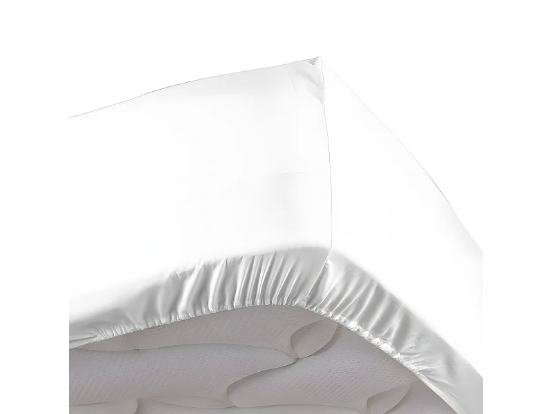 Drap Housse "Percaline" 160x200cm Blanc