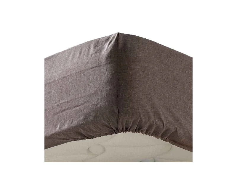 Drap Housse "Actually" 140x190cm Noisette