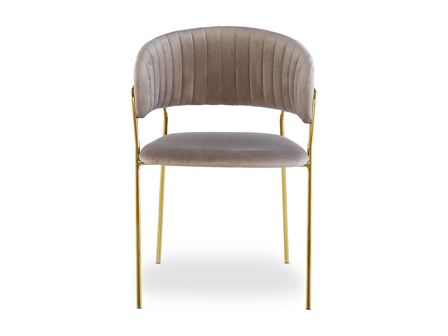 Lot de 4 Chaises en Velours "Batora" 79cm Taupe