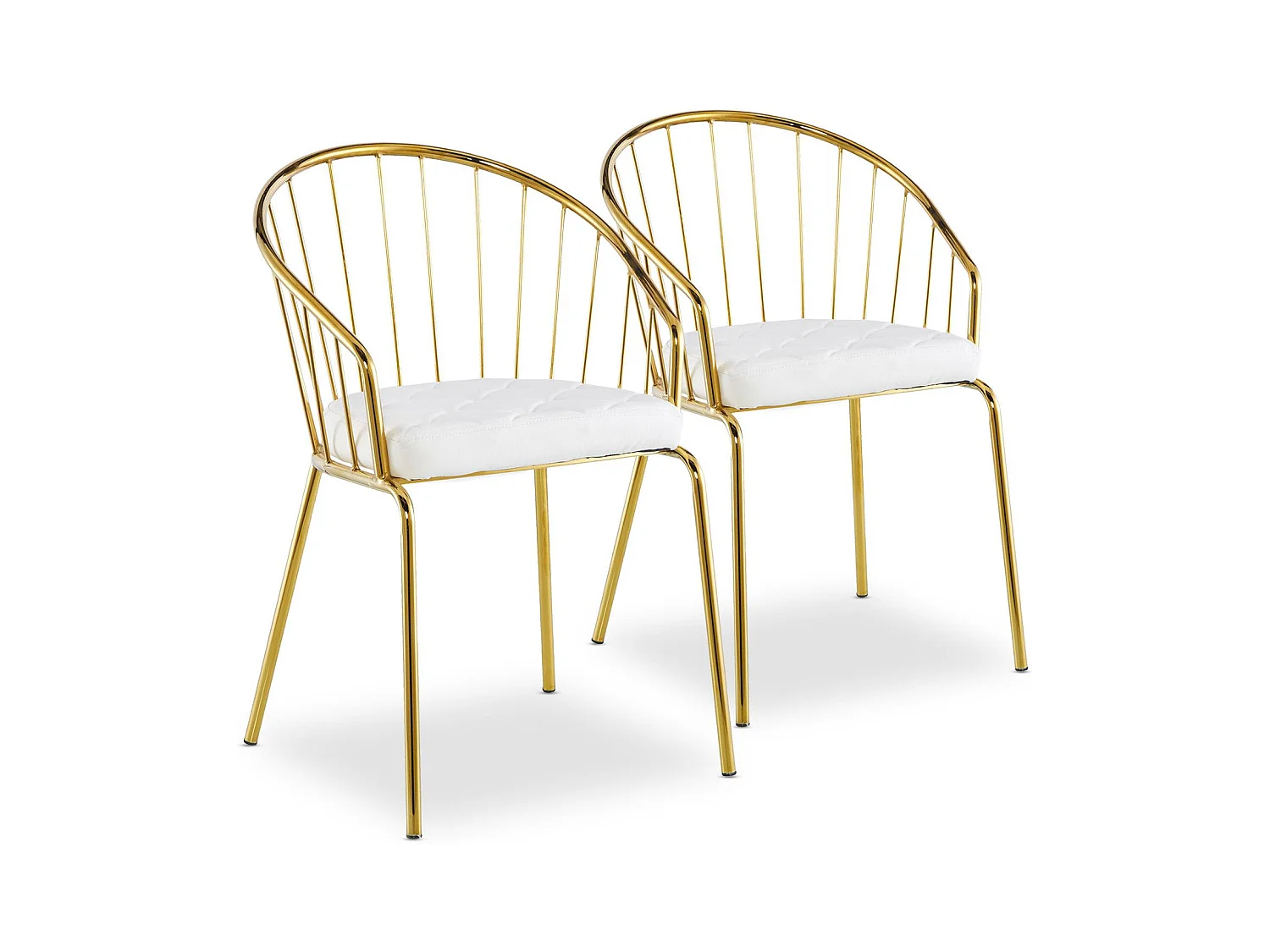 Lot de 2 Chaises Design "Comado" 77cm Blanc