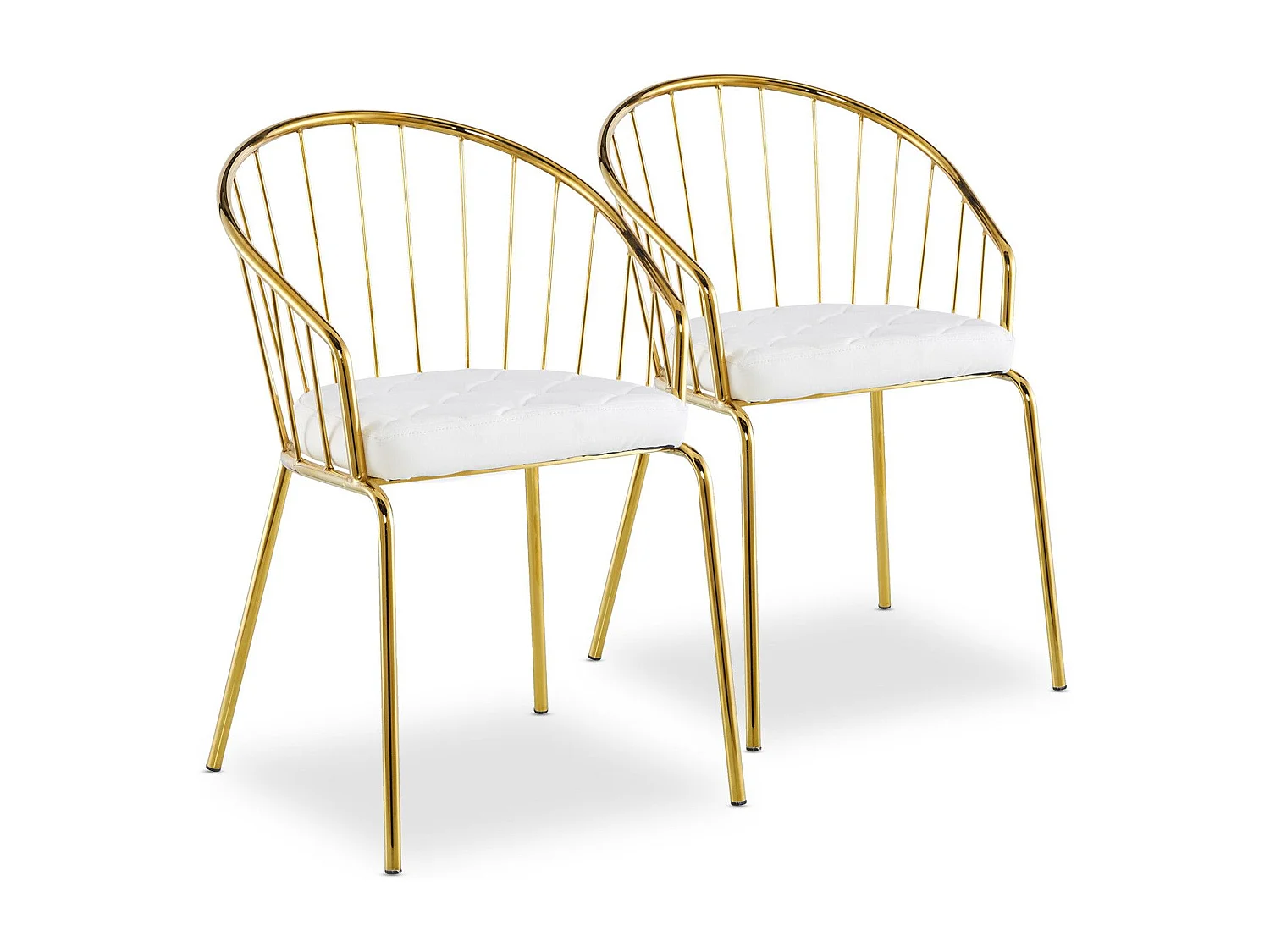 Lot de 2 Chaises Design "Comado" 77cm Blanc