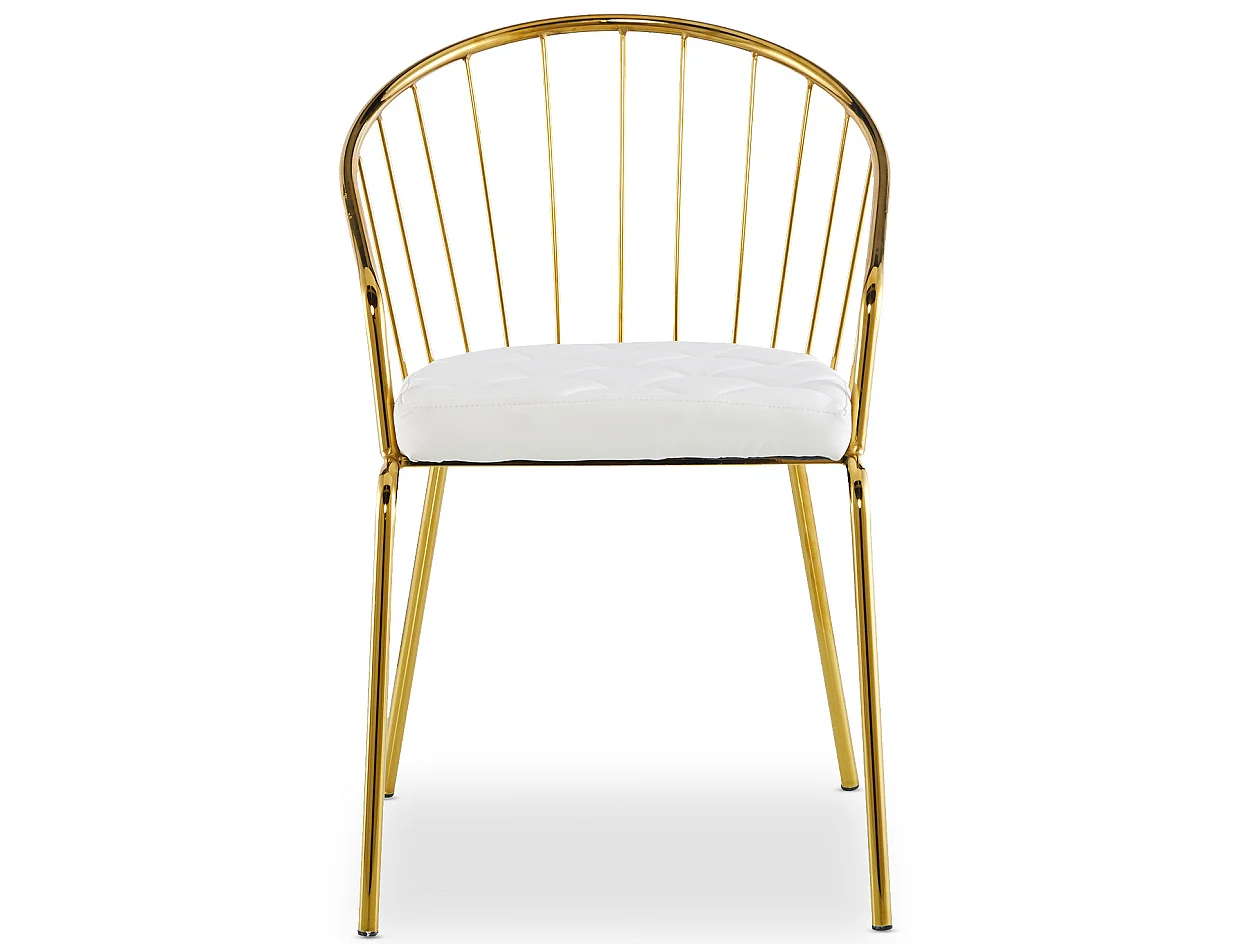 Lot de 2 Chaises Design "Comado" 77cm Blanc