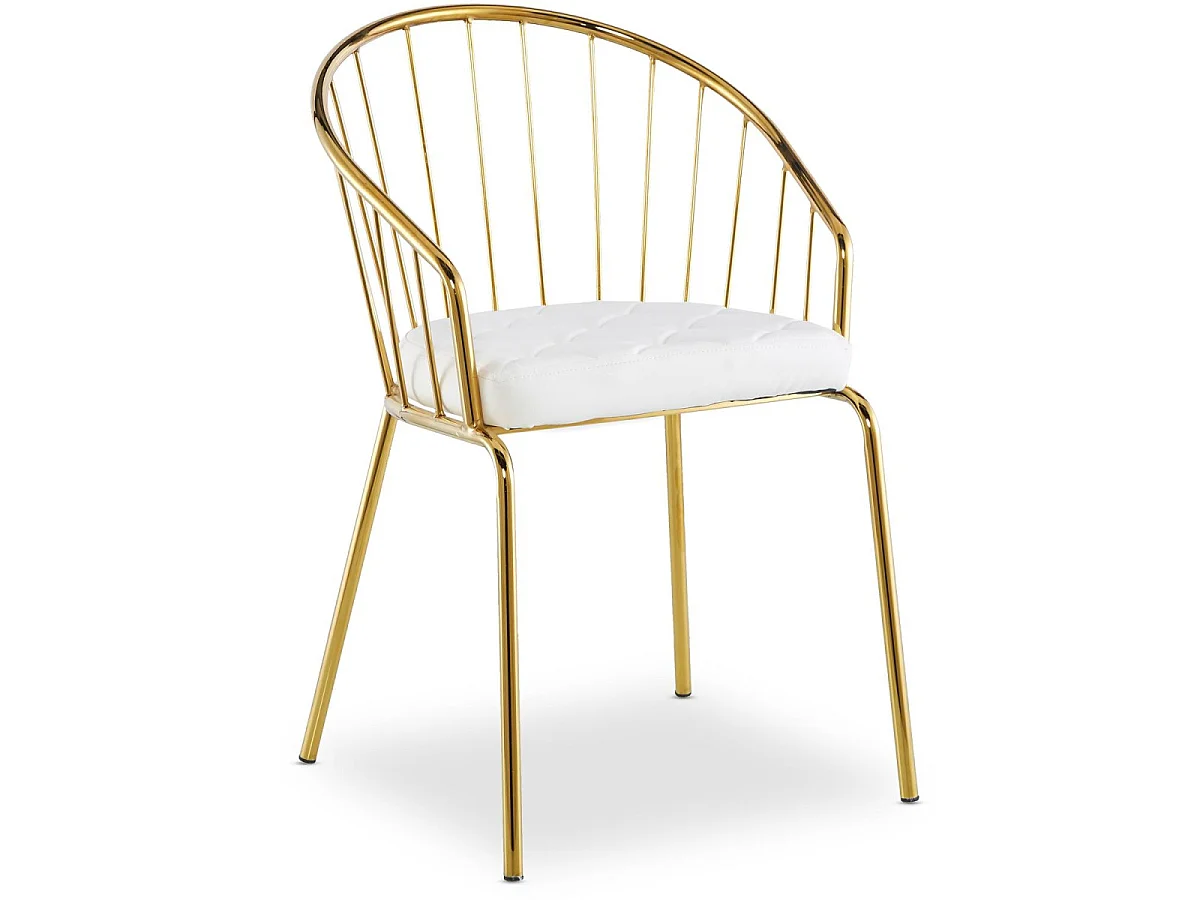 Lot de 2 Chaises Design "Comado" 77cm Blanc