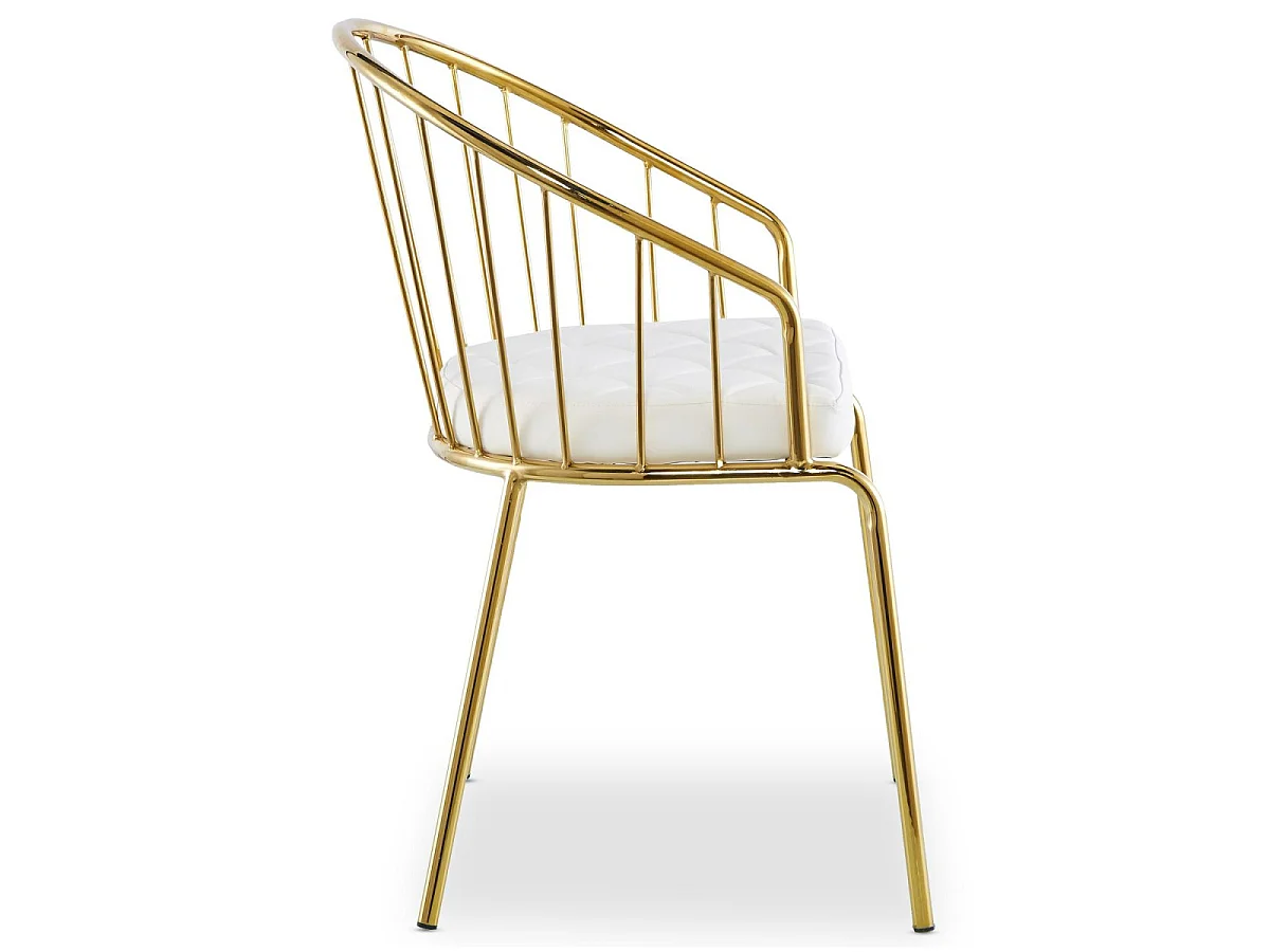 Lot de 2 Chaises Design "Comado" 77cm Blanc
