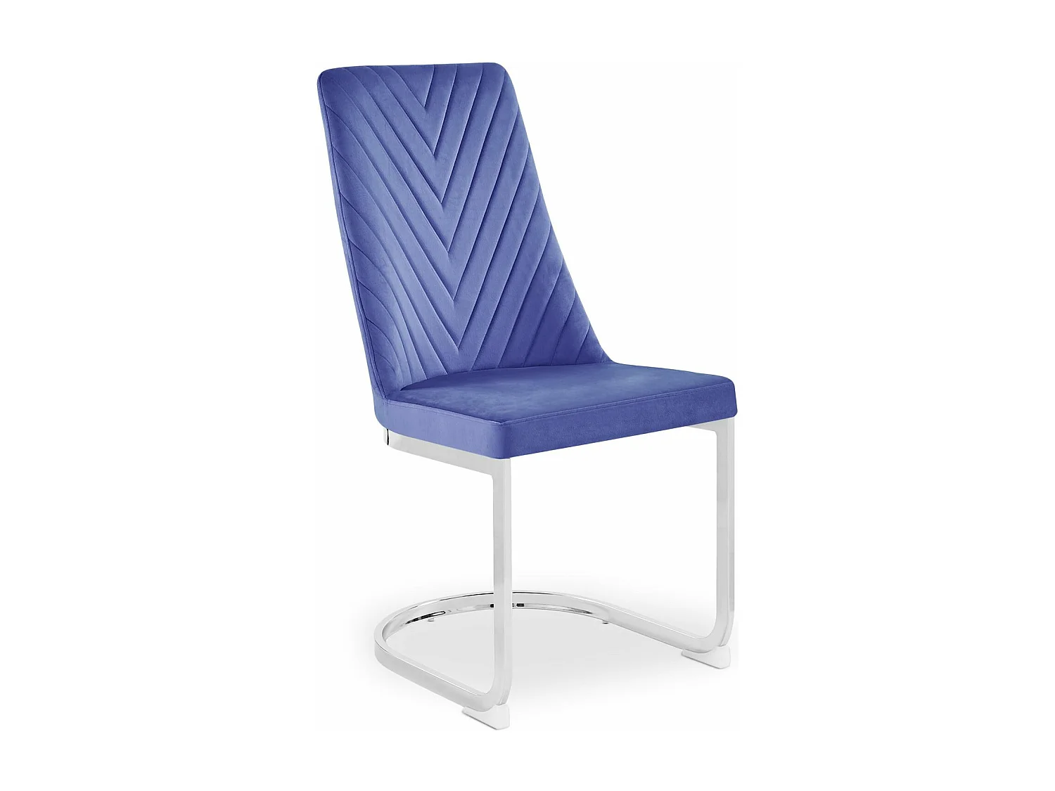 Lot de 2 chaises design Mistigri Velours Bleu
