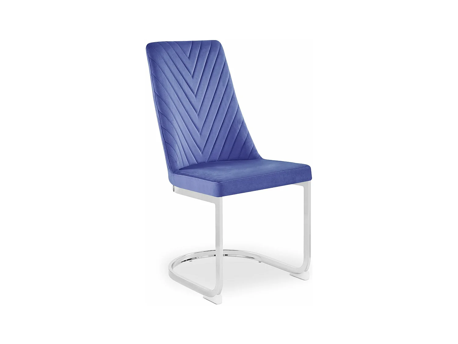 Lot de 2 chaises design Mistigri Velours Bleu