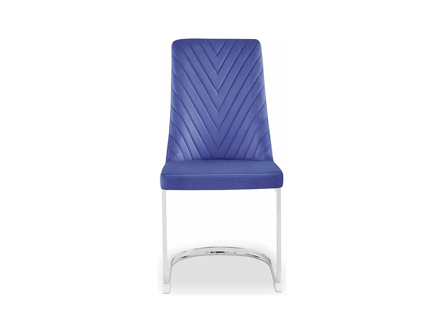 Lot de 2 chaises design Mistigri Velours Bleu