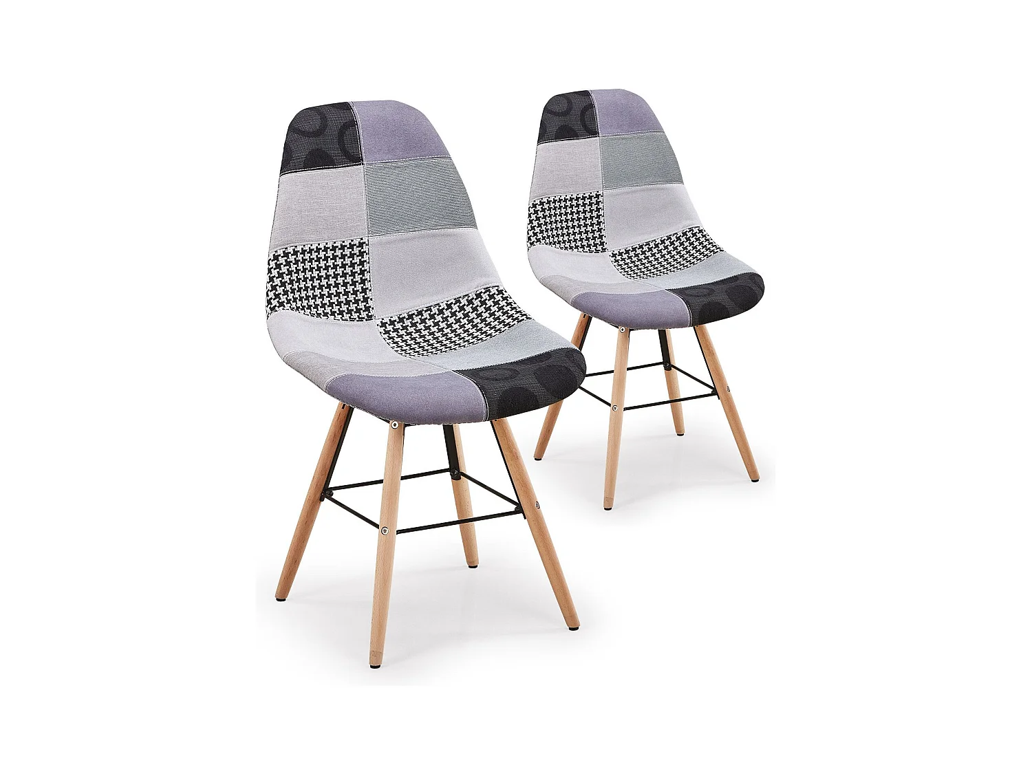 Lot de 2 Chaises Design "Floraz" 82cm Gris