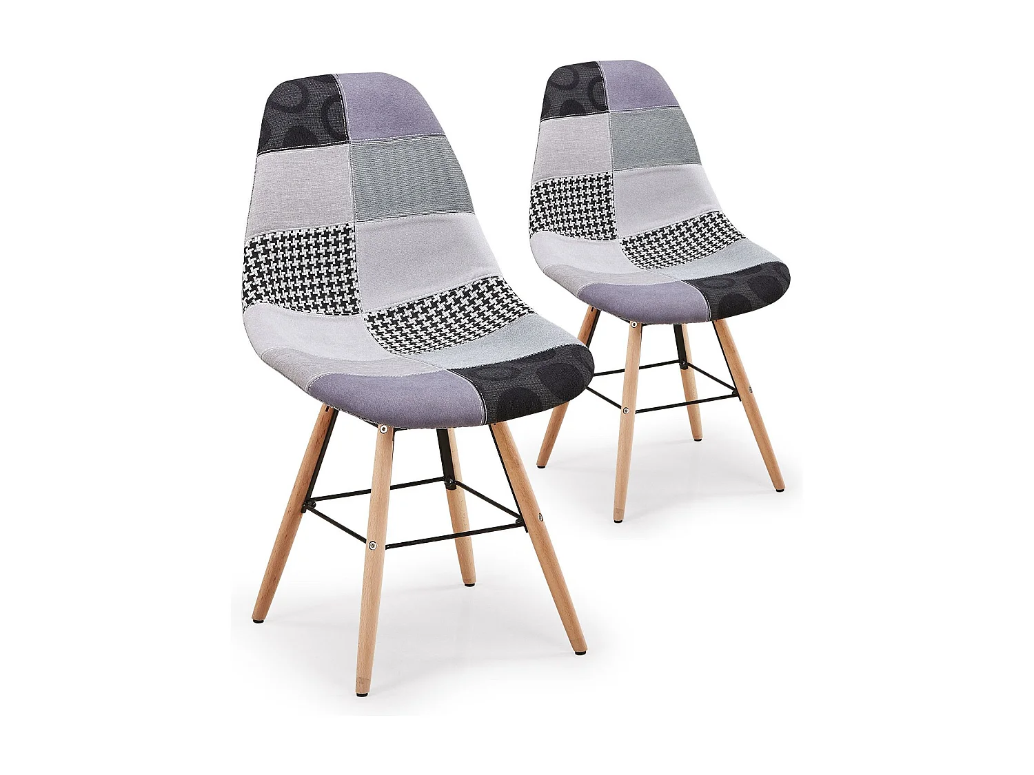 Lot de 2 Chaises Design "Floraz" 82cm Gris