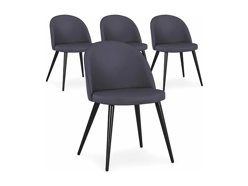 Lot de 4 chaises Maury Simili P.U. Gris
