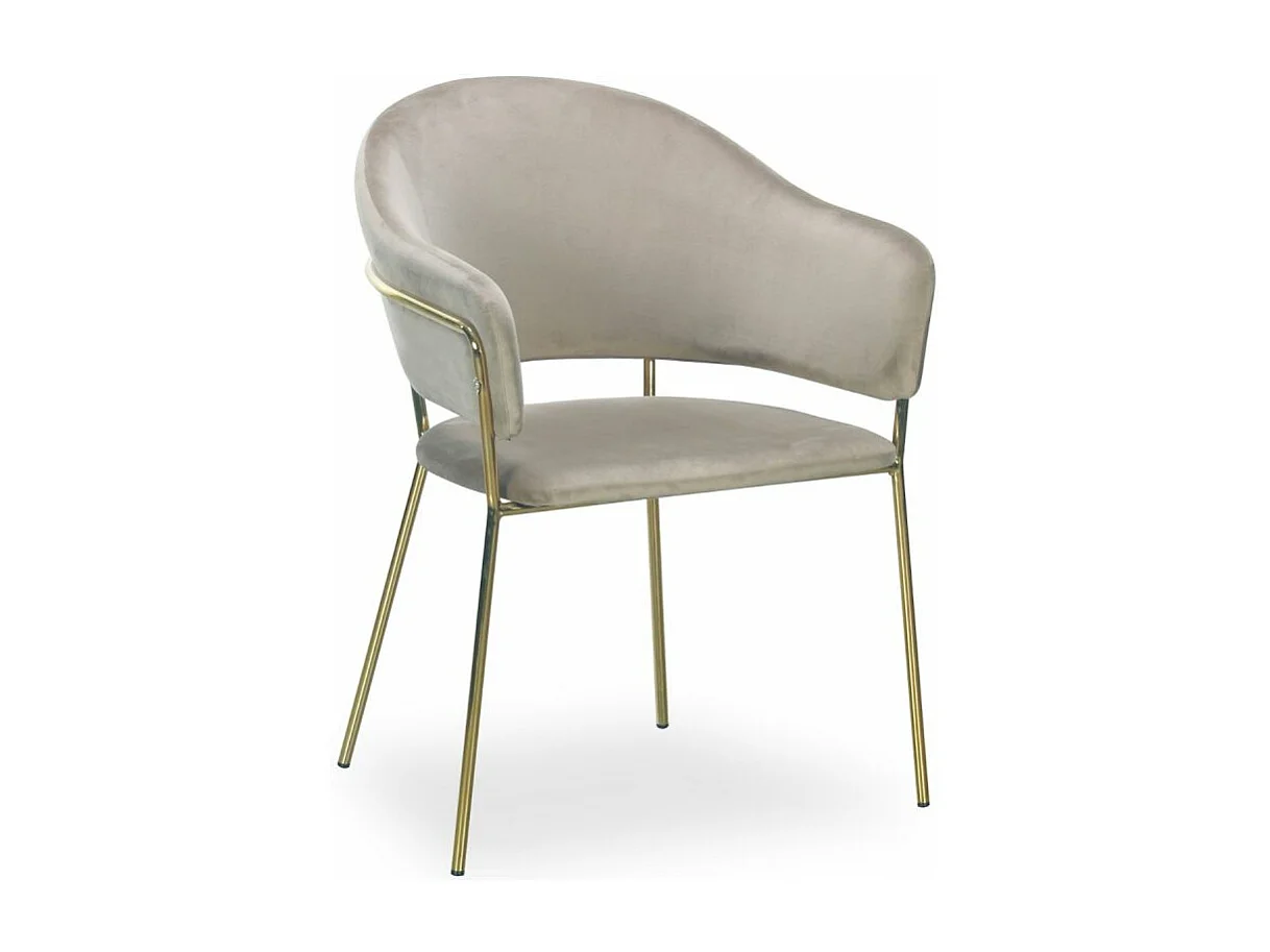 Lot de 2 Chaises Design "Carnot" 83cm Taupe