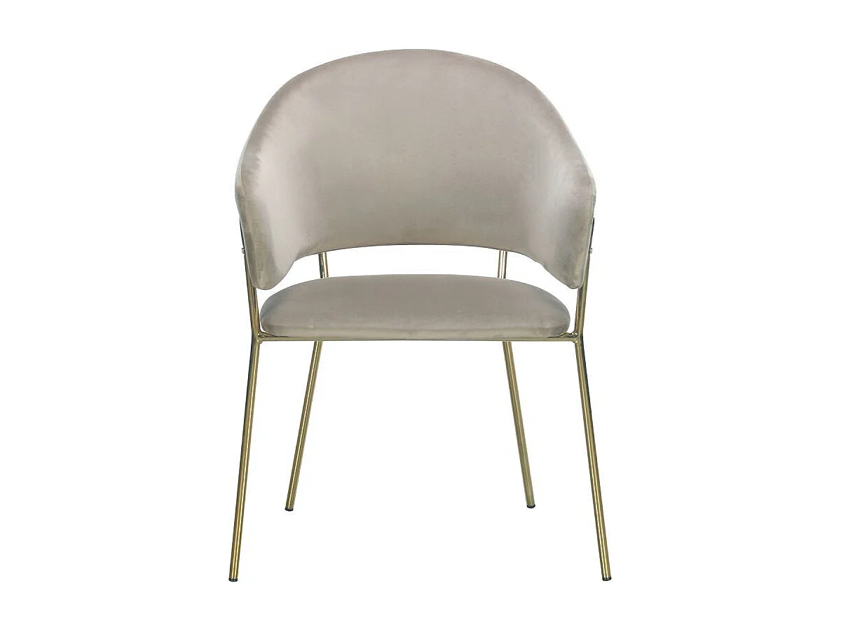 Lot de 2 Chaises Design "Carnot" 83cm Taupe