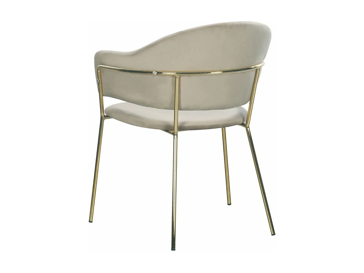 Lot de 2 Chaises Design "Carnot" 83cm Taupe