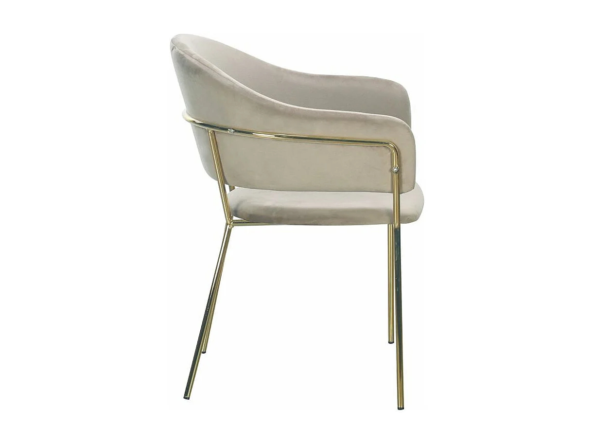 Lot de 2 Chaises Design "Carnot" 83cm Taupe