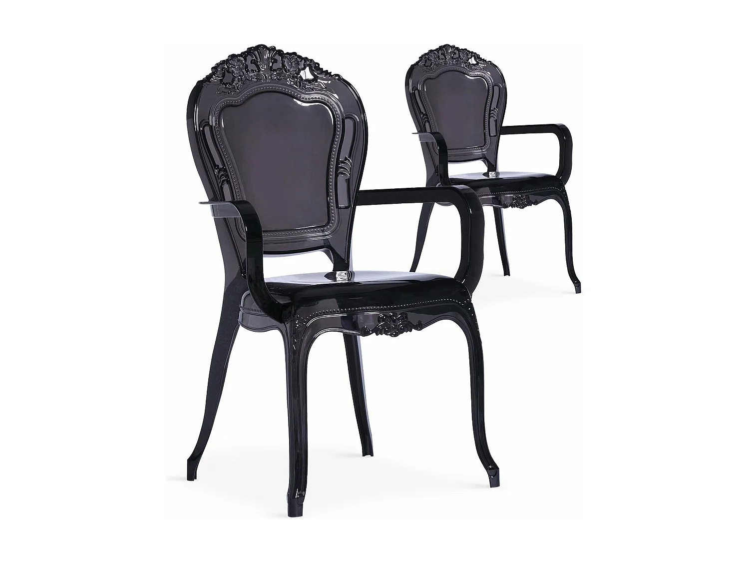 Lot de 2 Chaises Royales "Heighness" 108cm Noir