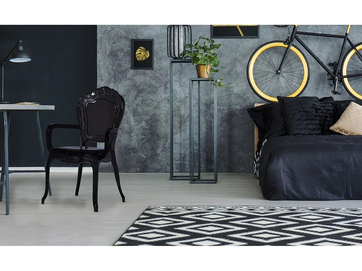 Lot de 2 Chaises Royales "Heighness" 108cm Noir