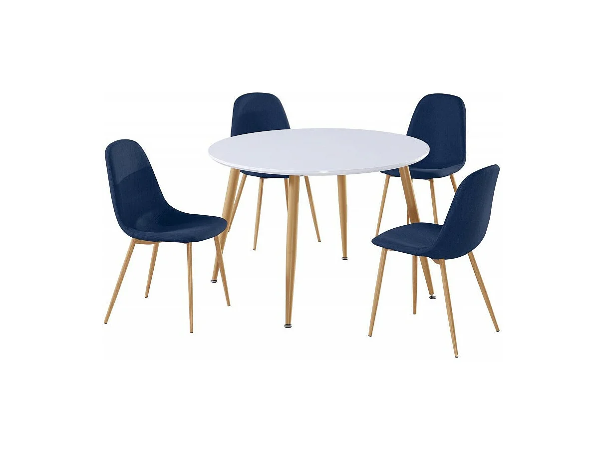 Lot de 4 Chaises Scandinave "Bonnie" 87cm Bleu