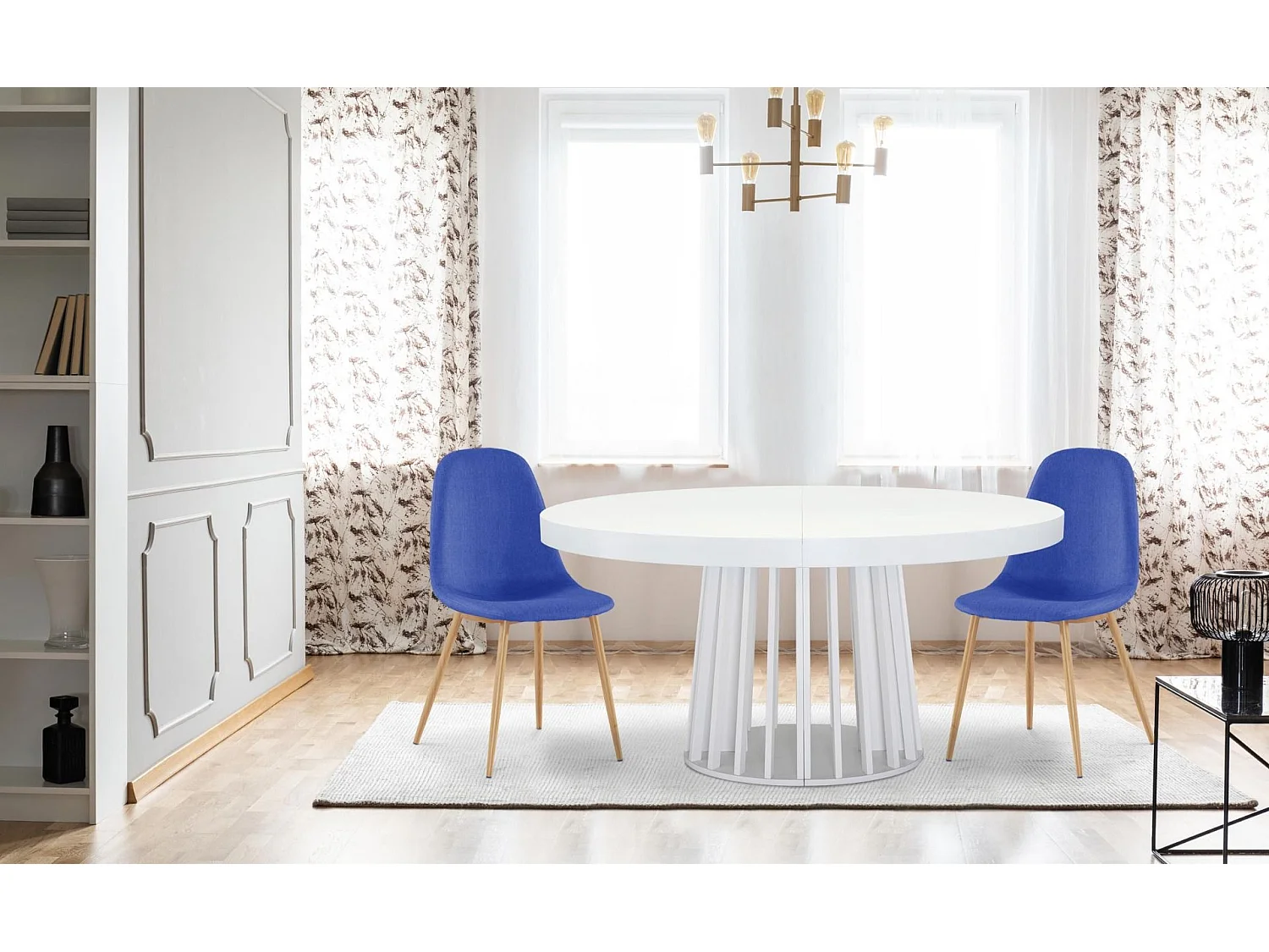 Lot de 4 Chaises Scandinave "Bonnie" 87cm Bleu