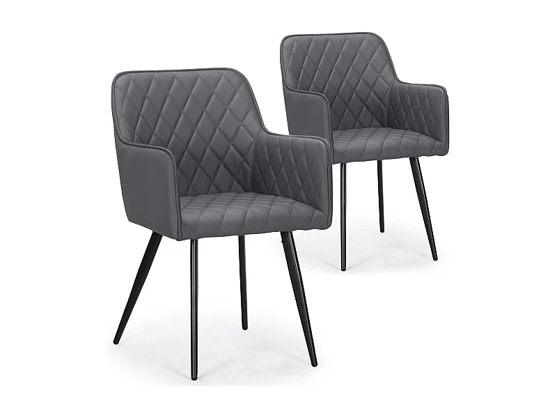 Lot de 2 chaises Design "Claren" 86cm Gris