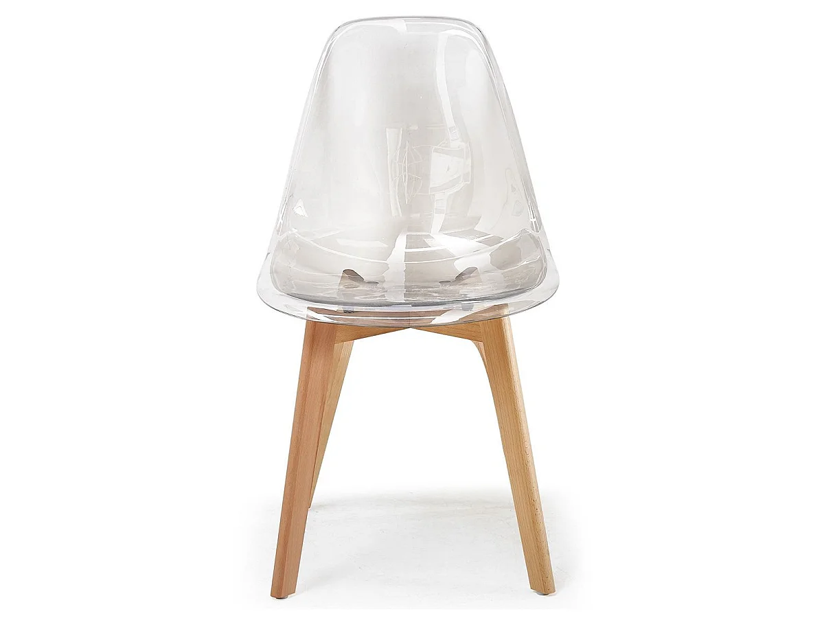 Lot de 2 Chaises Scandinaves "Vik" 80cm Transparent